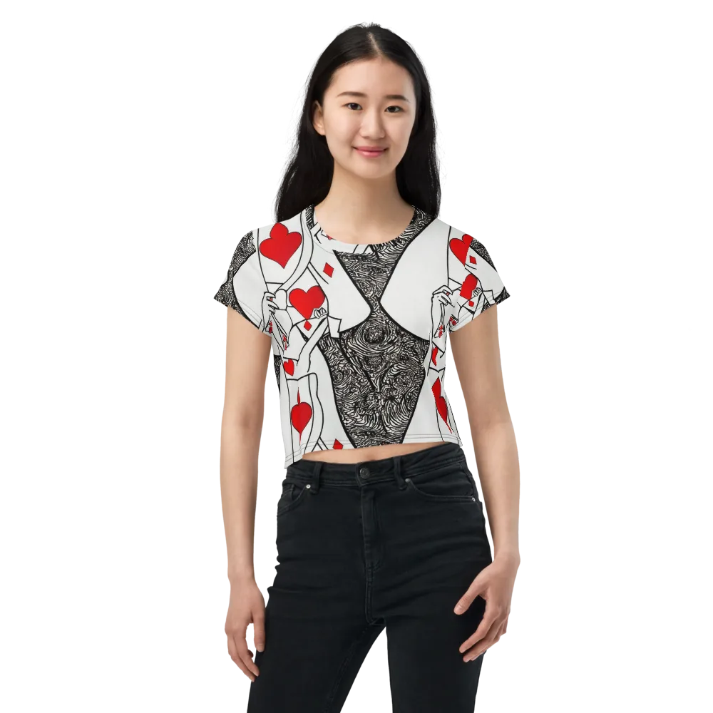 Heartbreak Hourglass on Crop Tee — Front