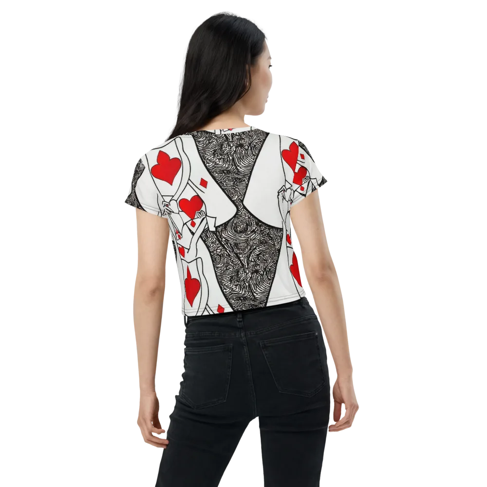 Heartbreak Hourglass on Crop Tee — Back