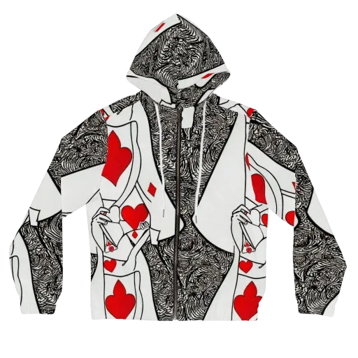 Heartbreak Hourglass on a Women's Full-Zip Hoodie
