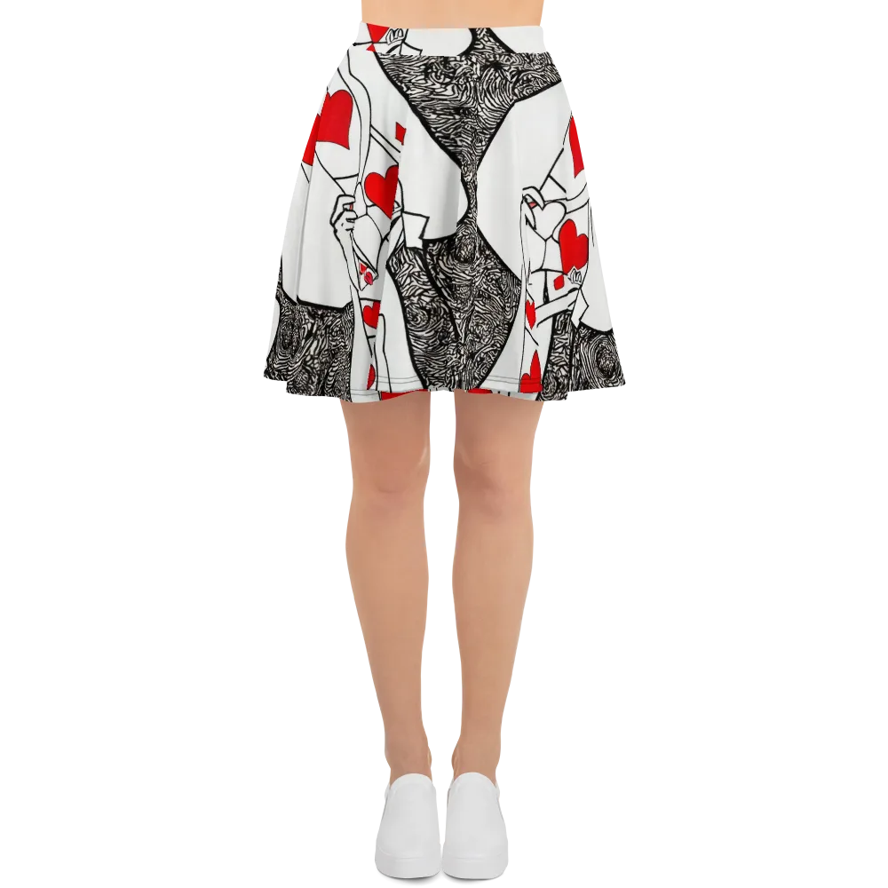 Heartbreak Hourglass on Skater Skirt — Front