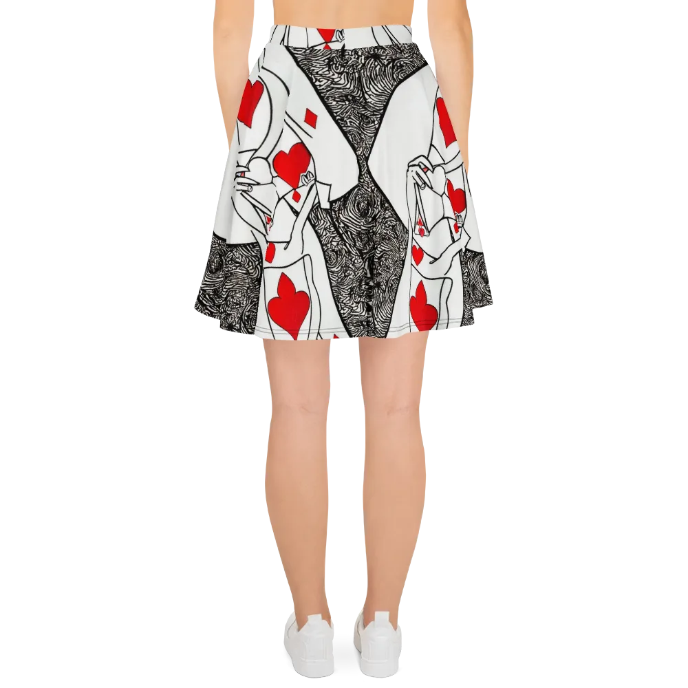 Heartbreak Hourglass on Skater Skirt — Back
