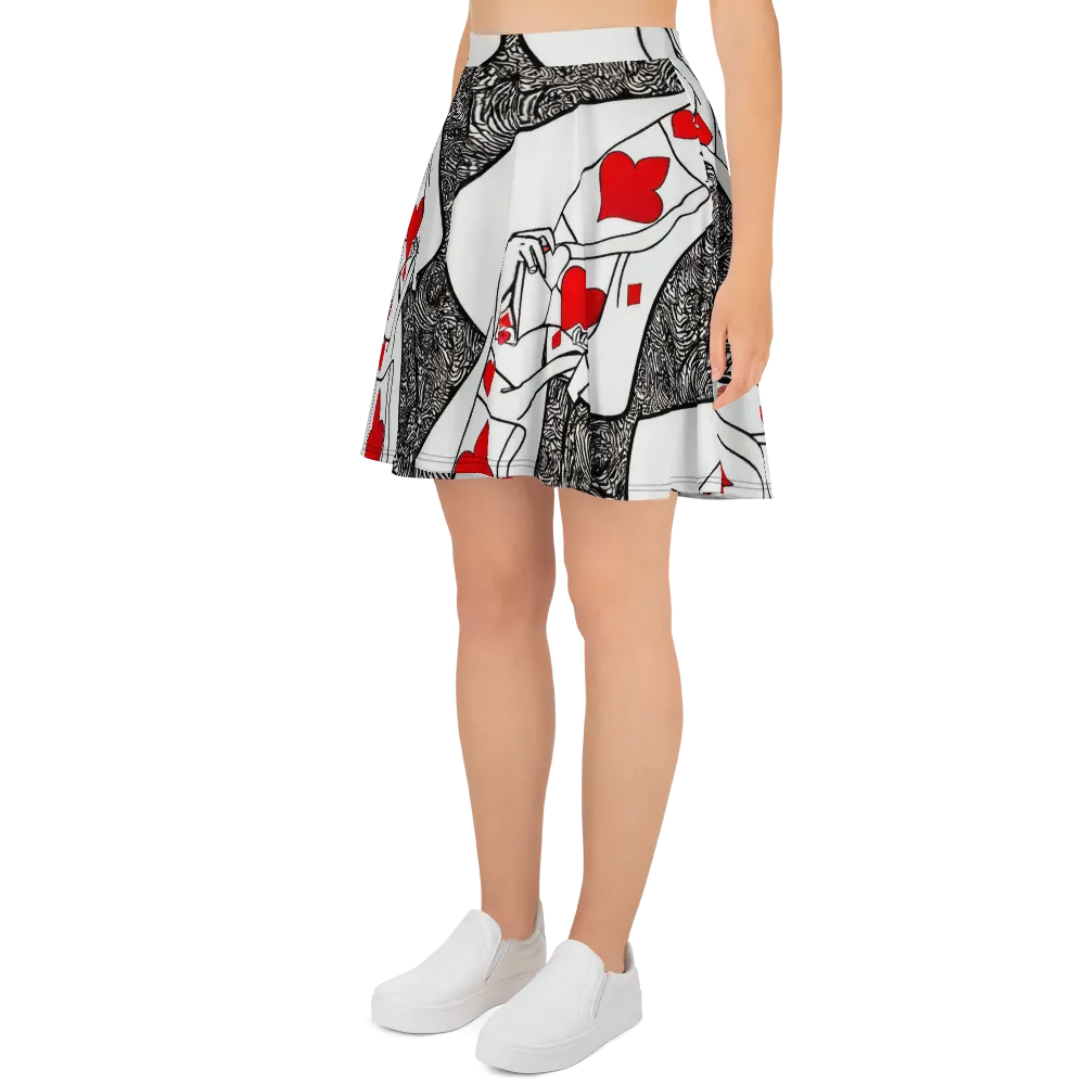 Heartbreak Hourglass on Skater Skirt — Left