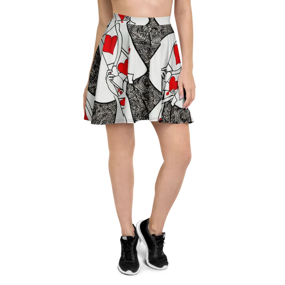 Heartbreak Hourglass on Skater Skirt — Front