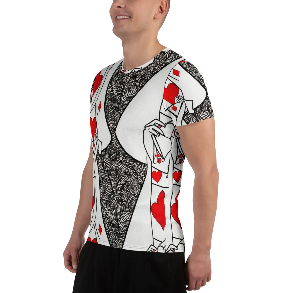 Heartbreak Hourglass on Men's Athletic T-Shirt — Left