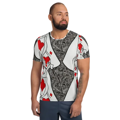 Heartbreak Hourglass on a Men's Athletic T-Shirt