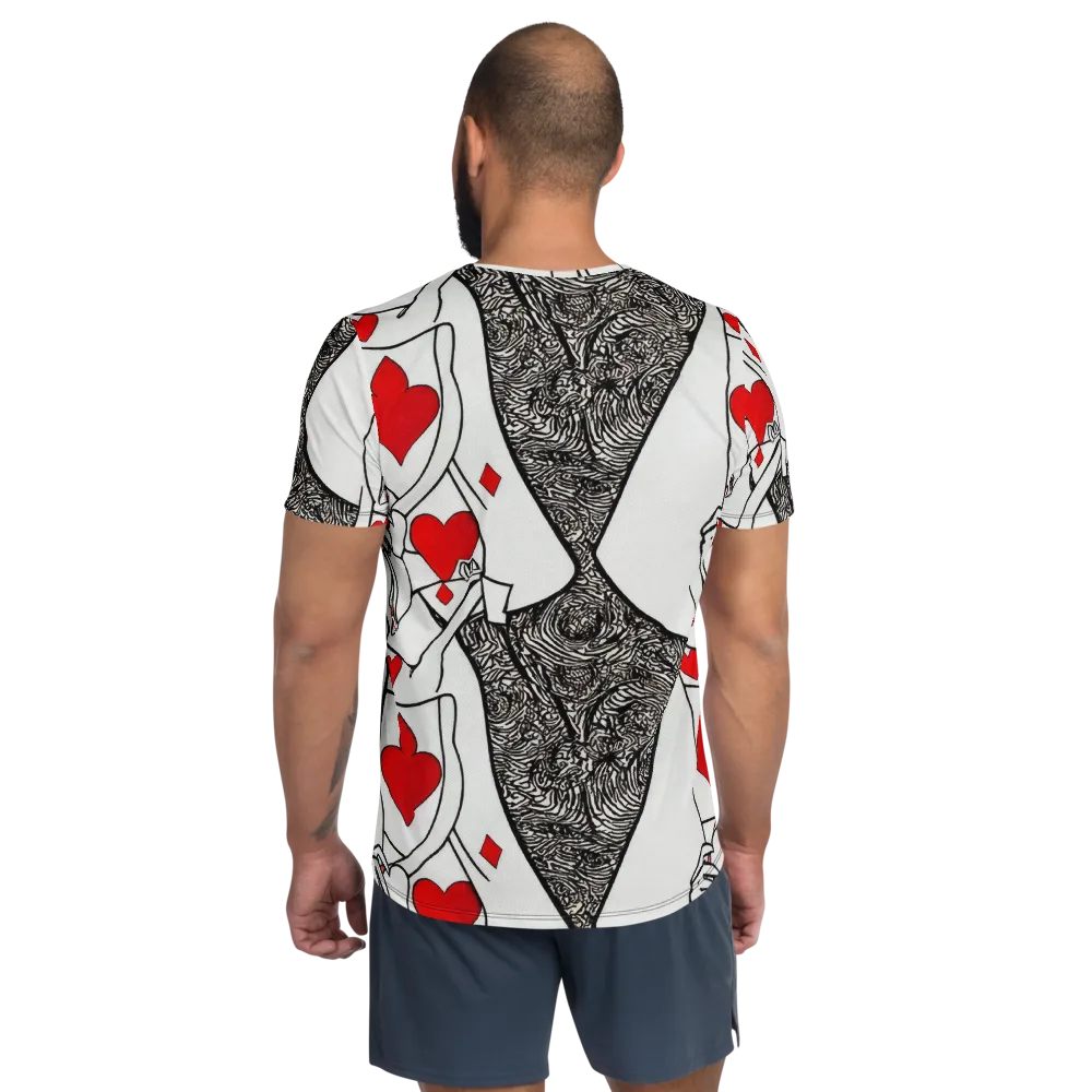Heartbreak Hourglass on Men's Athletic T-Shirt — Back