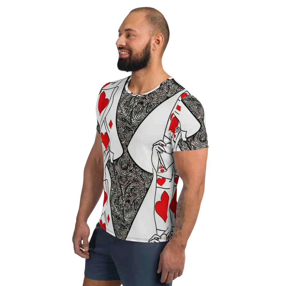 Heartbreak Hourglass on Men's Athletic T-Shirt — Left