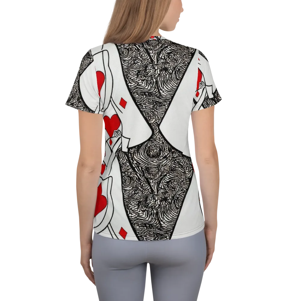 Heartbreak Hourglass on Women's Athletic T-Shirt — Back