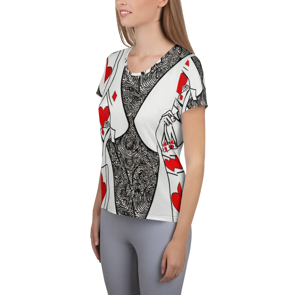 Heartbreak Hourglass on Women's Athletic T-Shirt — Left