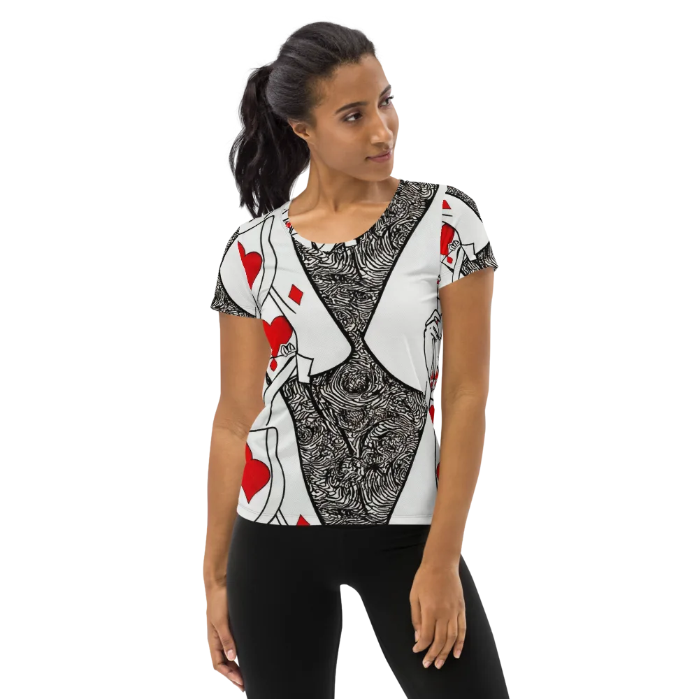Heartbreak Hourglass on Women's Athletic T-Shirt — Front