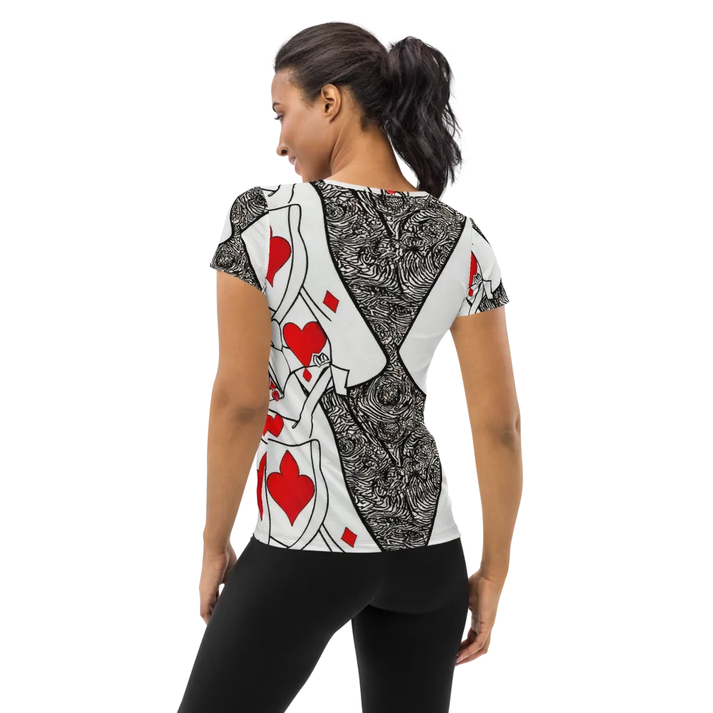 Heartbreak Hourglass on Women's Athletic T-Shirt — Back