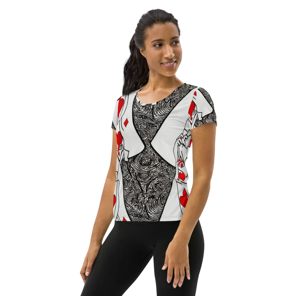 Heartbreak Hourglass on Women's Athletic T-Shirt — Left