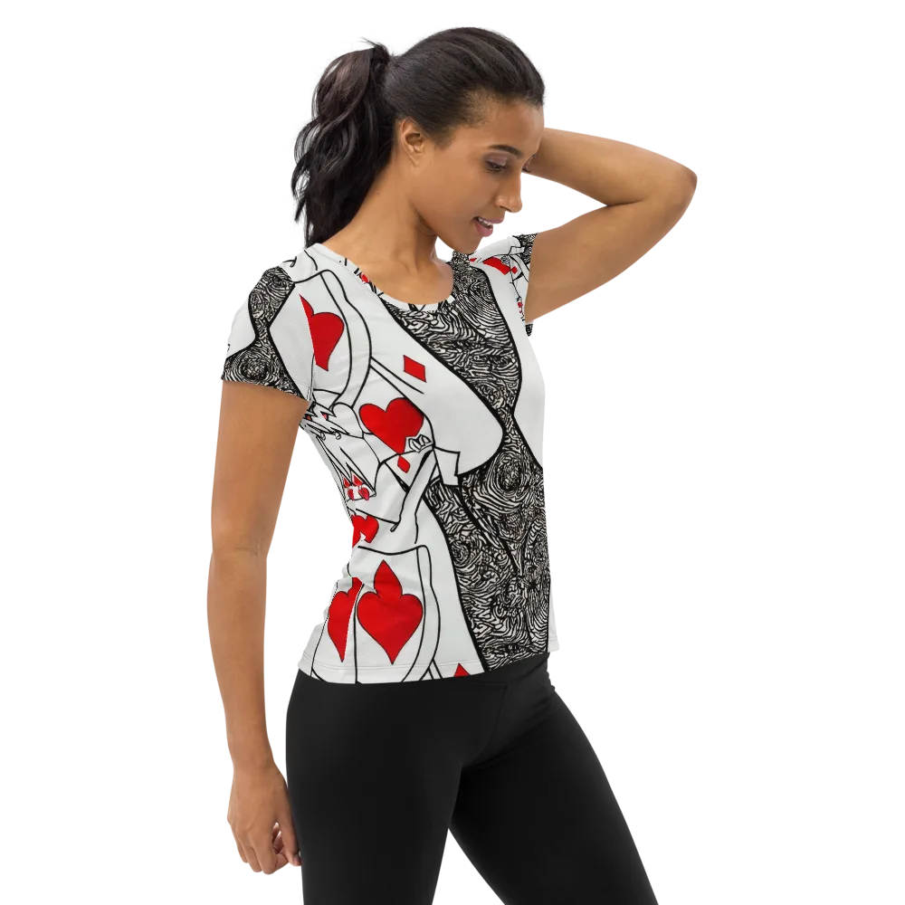 Heartbreak Hourglass on Women's Athletic T-Shirt — Right