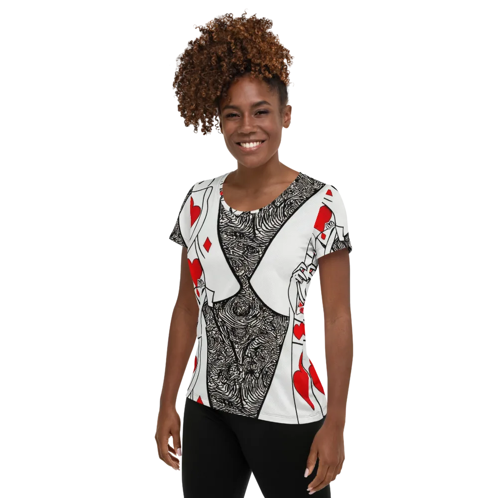 Heartbreak Hourglass on Women's Athletic T-Shirt — Left