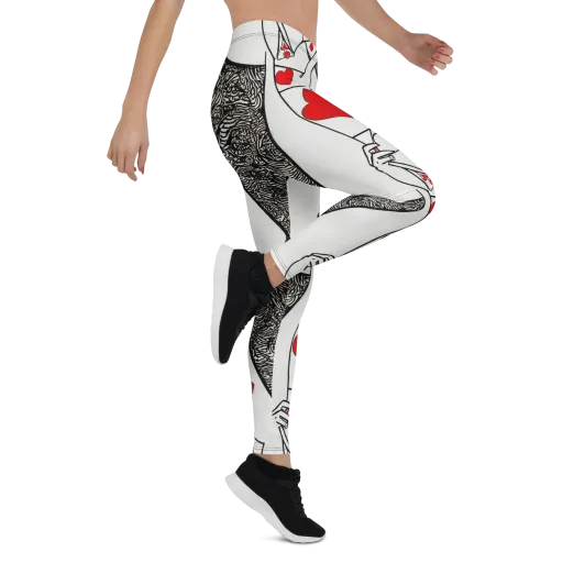 Heartbreak Hourglass on a Leggings