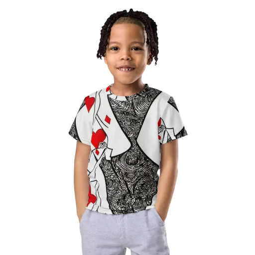 Heartbreak Hourglass on a Kids Crew Neck T-Shirt