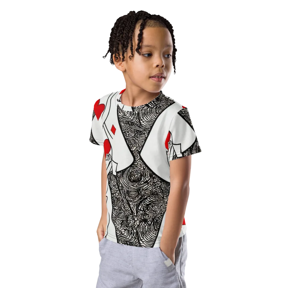 Heartbreak Hourglass on Kids Crew Neck T-Shirt — Left Front