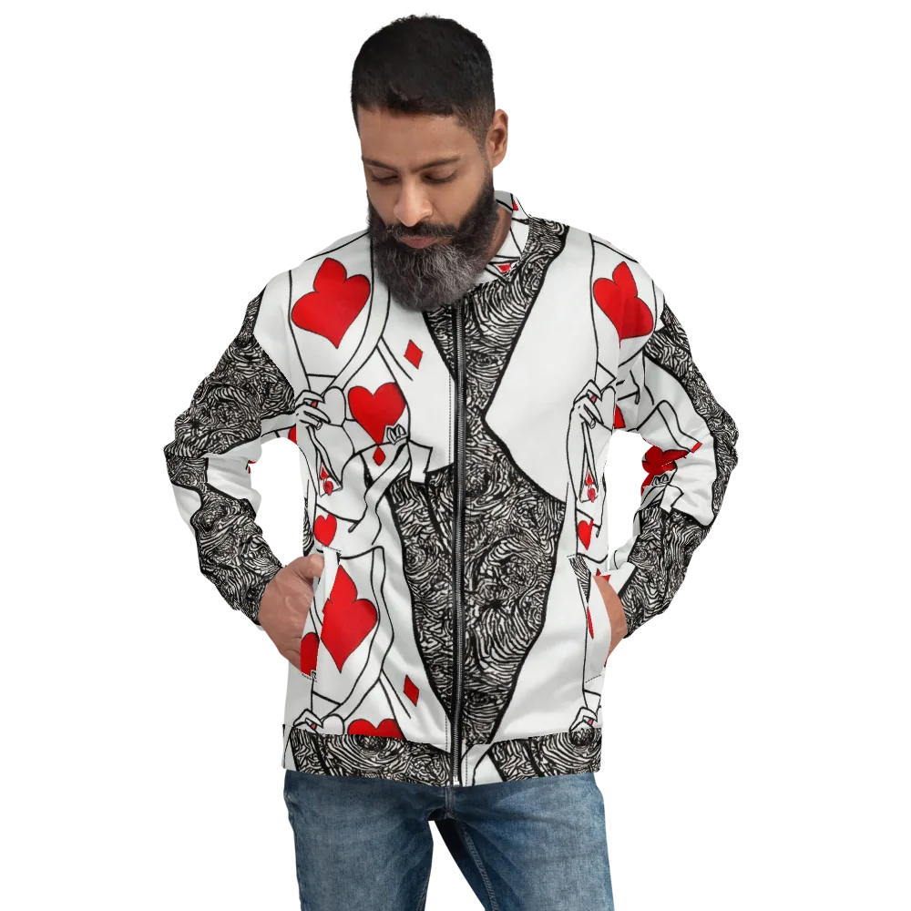 Heartbreak Hourglass on Bomber Jacket — Front
