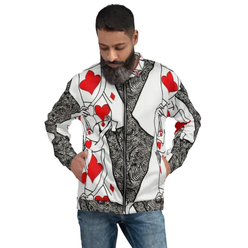 Heartbreak Hourglass on a Bomber Jacket