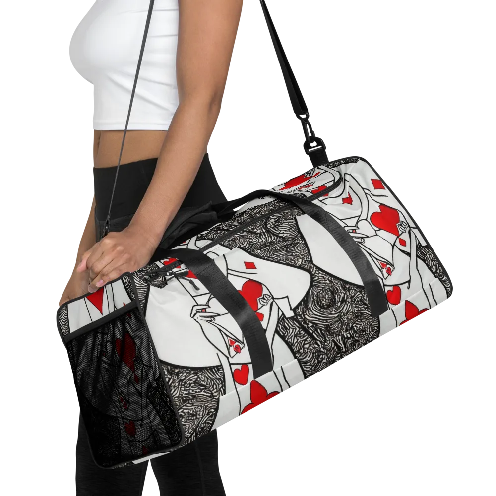 Heartbreak Hourglass on Duffle Bag — Front