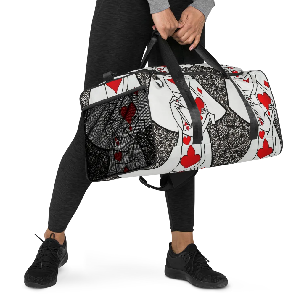 Heartbreak Hourglass on Duffle Bag — Right Front