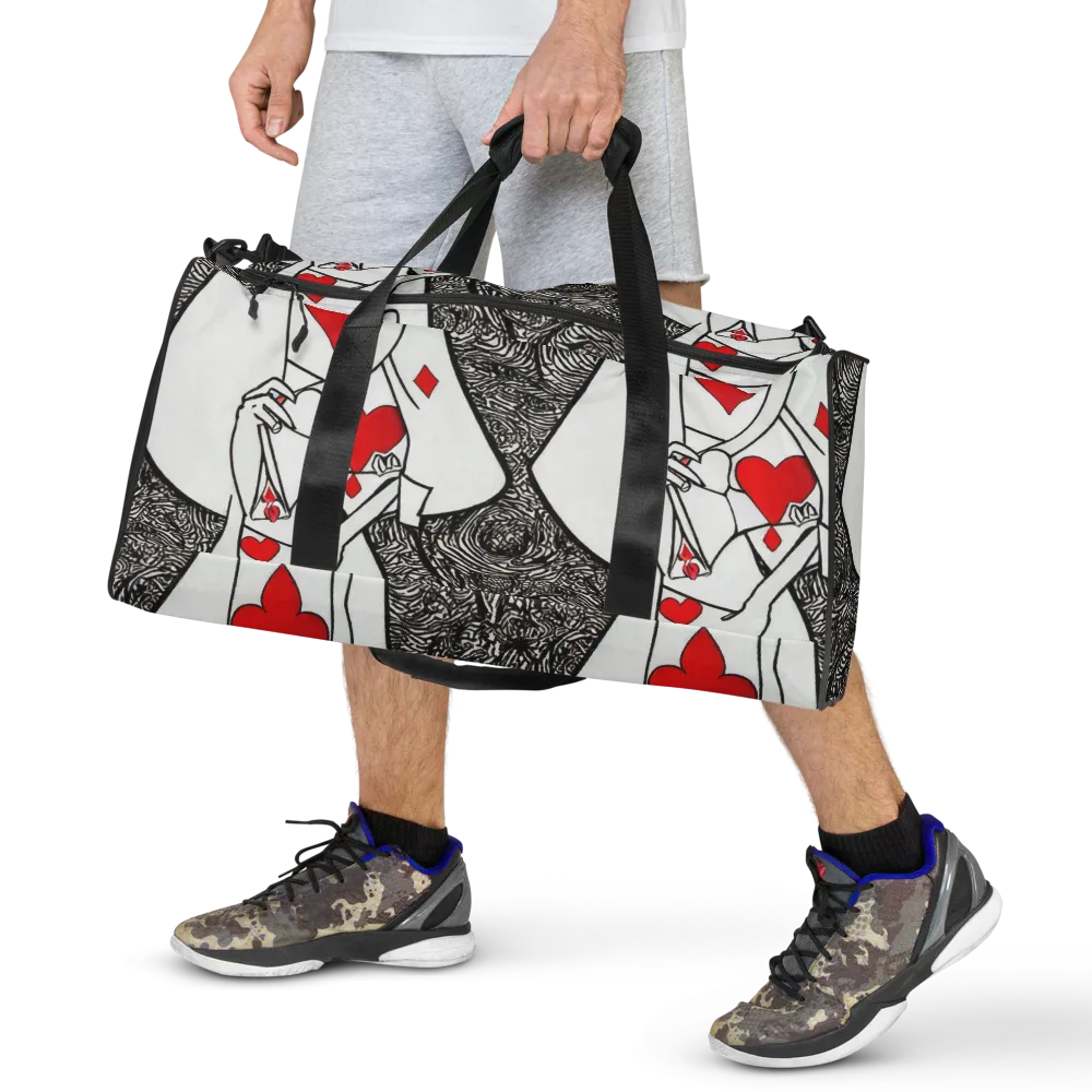 Heartbreak Hourglass on Duffle Bag — Front