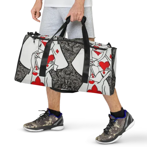 Heartbreak Hourglass on a Duffle Bag