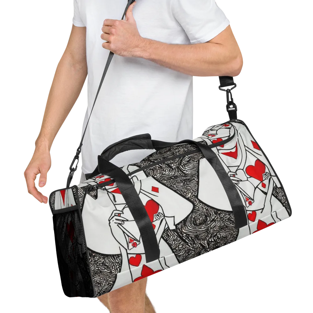 Heartbreak Hourglass on Duffle Bag — Right Front