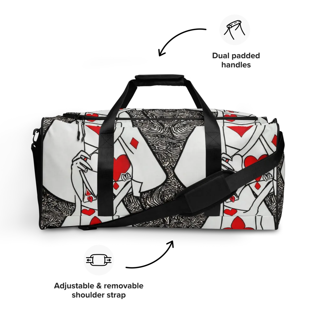 Heartbreak Hourglass on Duffle Bag — Front