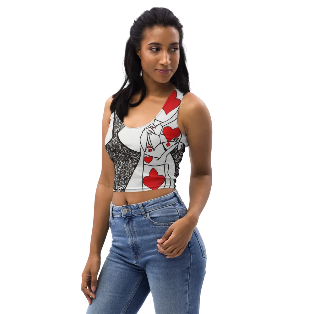 Heartbreak Hourglass on Crop Top — Left Front