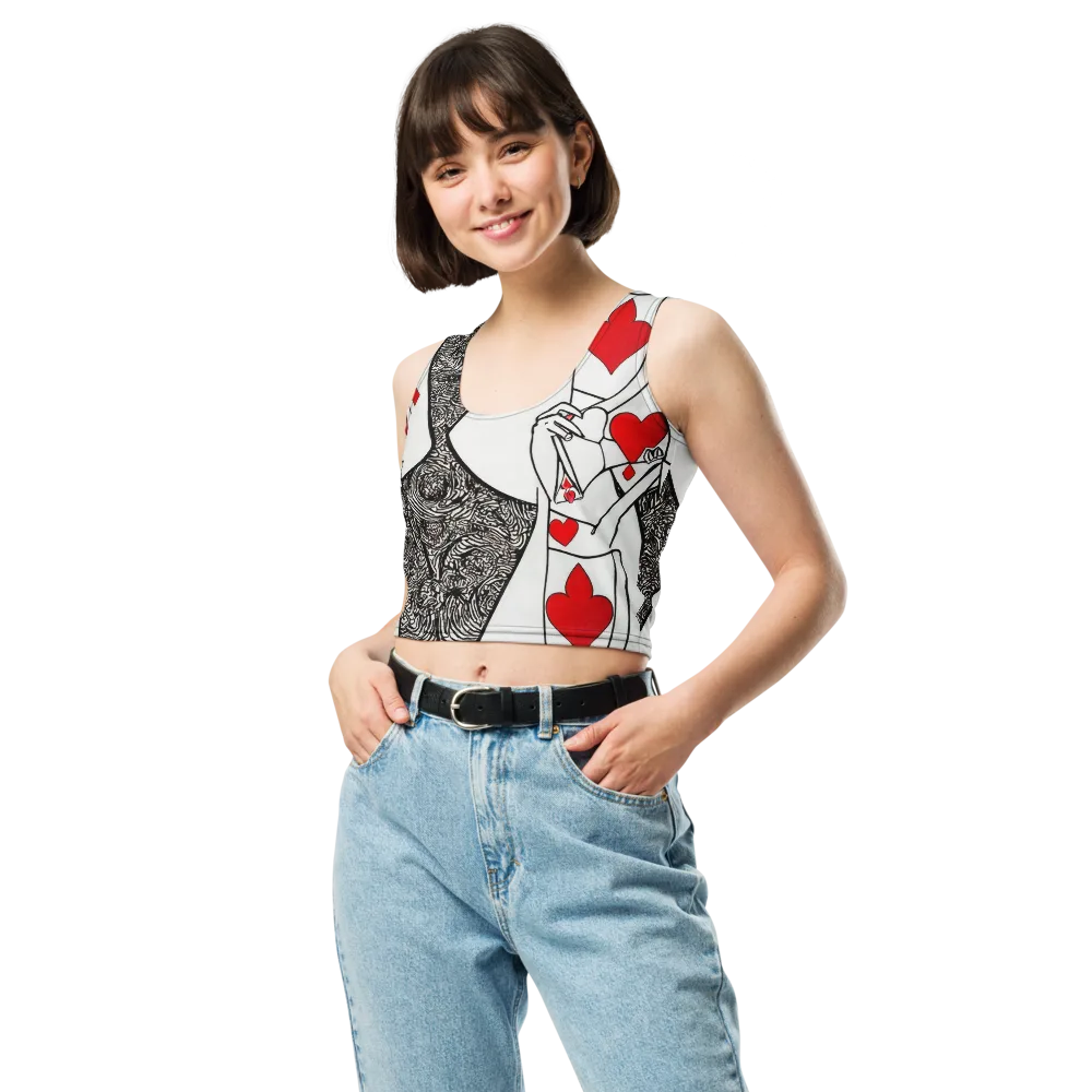 Heartbreak Hourglass on Crop Top — Front