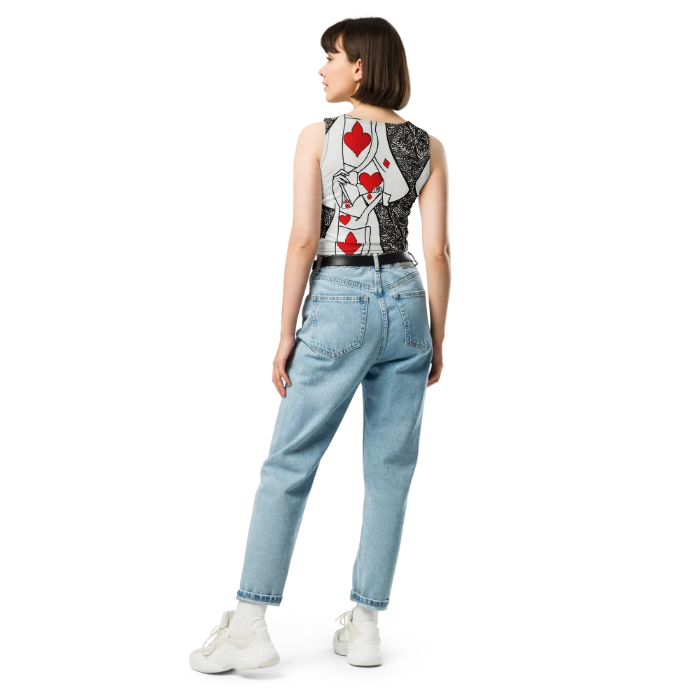 Heartbreak Hourglass on Crop Top — Back