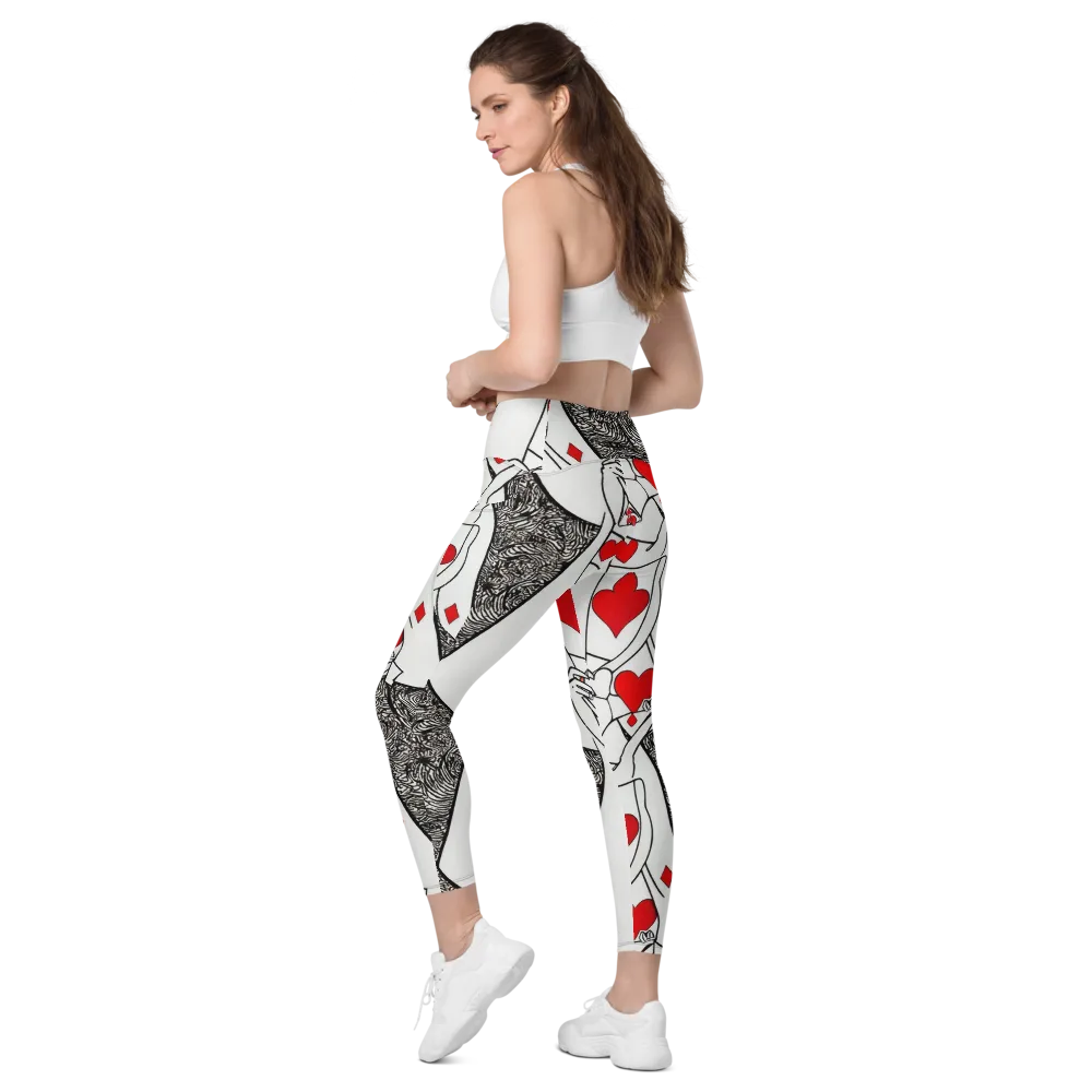 Heartbreak Hourglass on Leggings with Pockets — Left Back