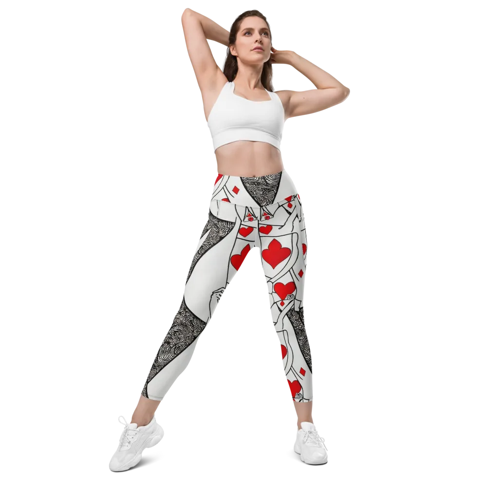 Heartbreak Hourglass on Leggings with Pockets — Front