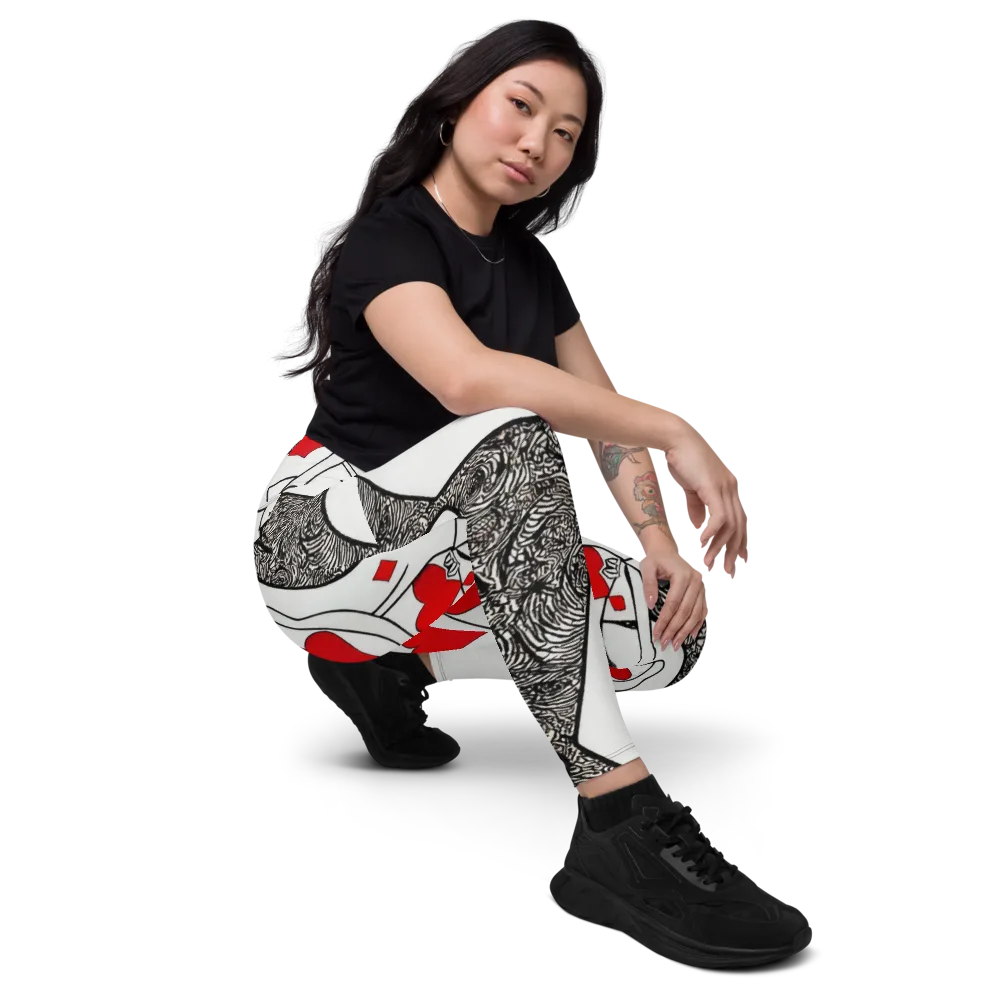 Heartbreak Hourglass on Leggings with Pockets — Right Front