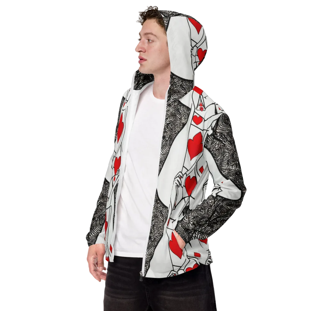 Heartbreak Hourglass on Men's Windbreaker — Left Front