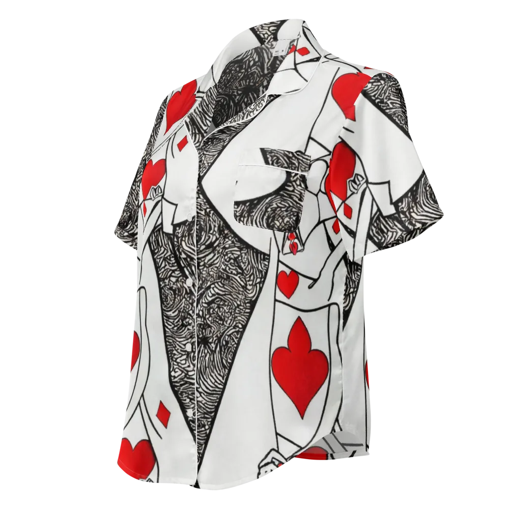 Heartbreak Hourglass on Women's Short Sleeve Pajama Top — Left Front
