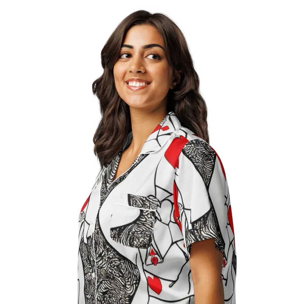 Heartbreak Hourglass on Women's Short Sleeve Pajama Top — Left Front