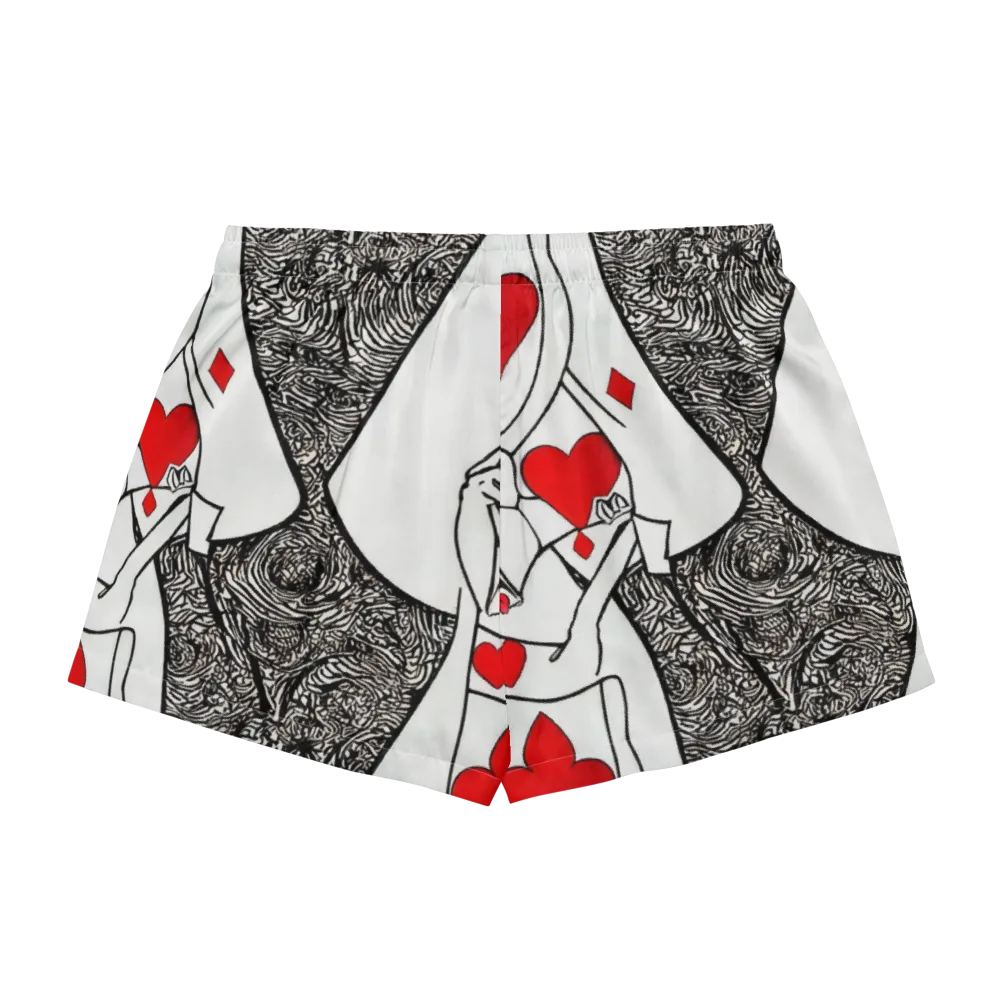Heartbreak Hourglass on Women's Pajama Shorts — Back
