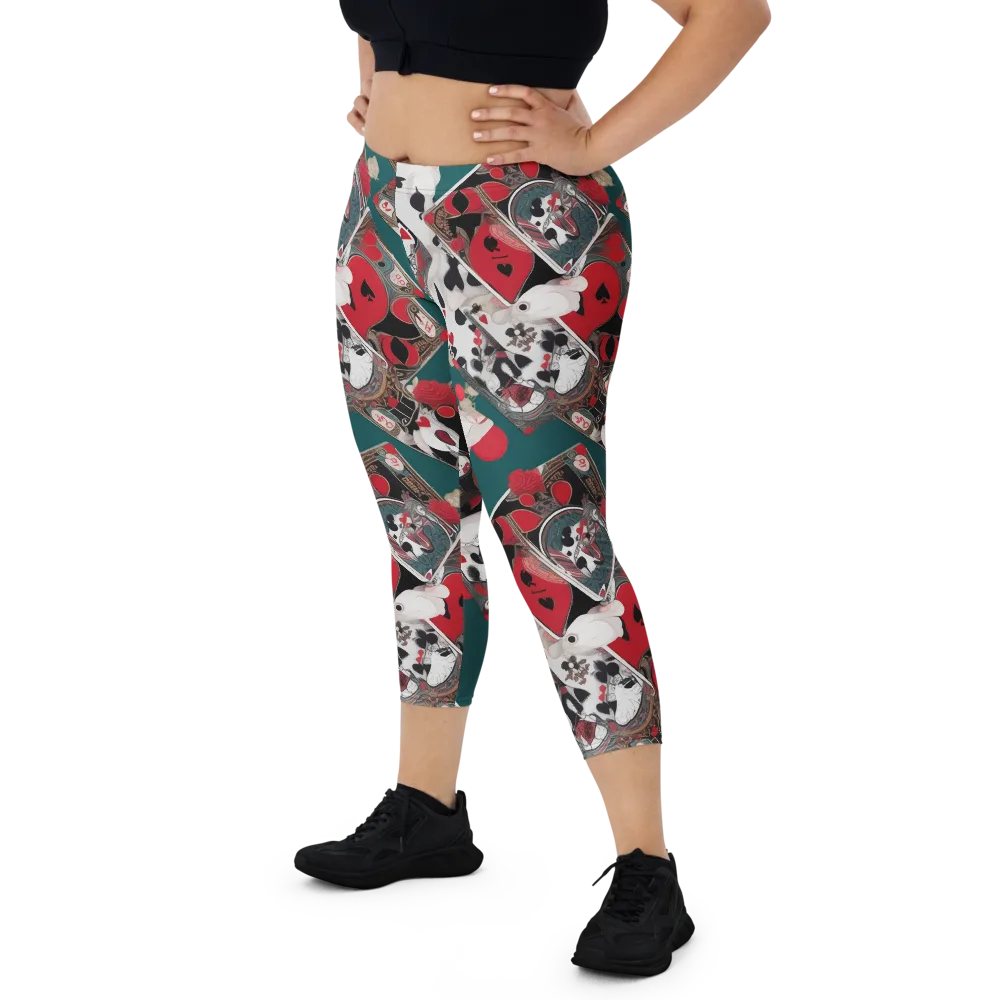 Wonderland Wager on Capri Leggings — Front