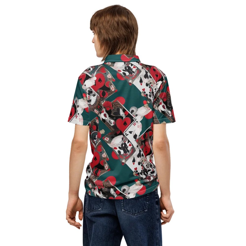 Wonderland Wager on Men's Slim Fit Polo Shirt — Back