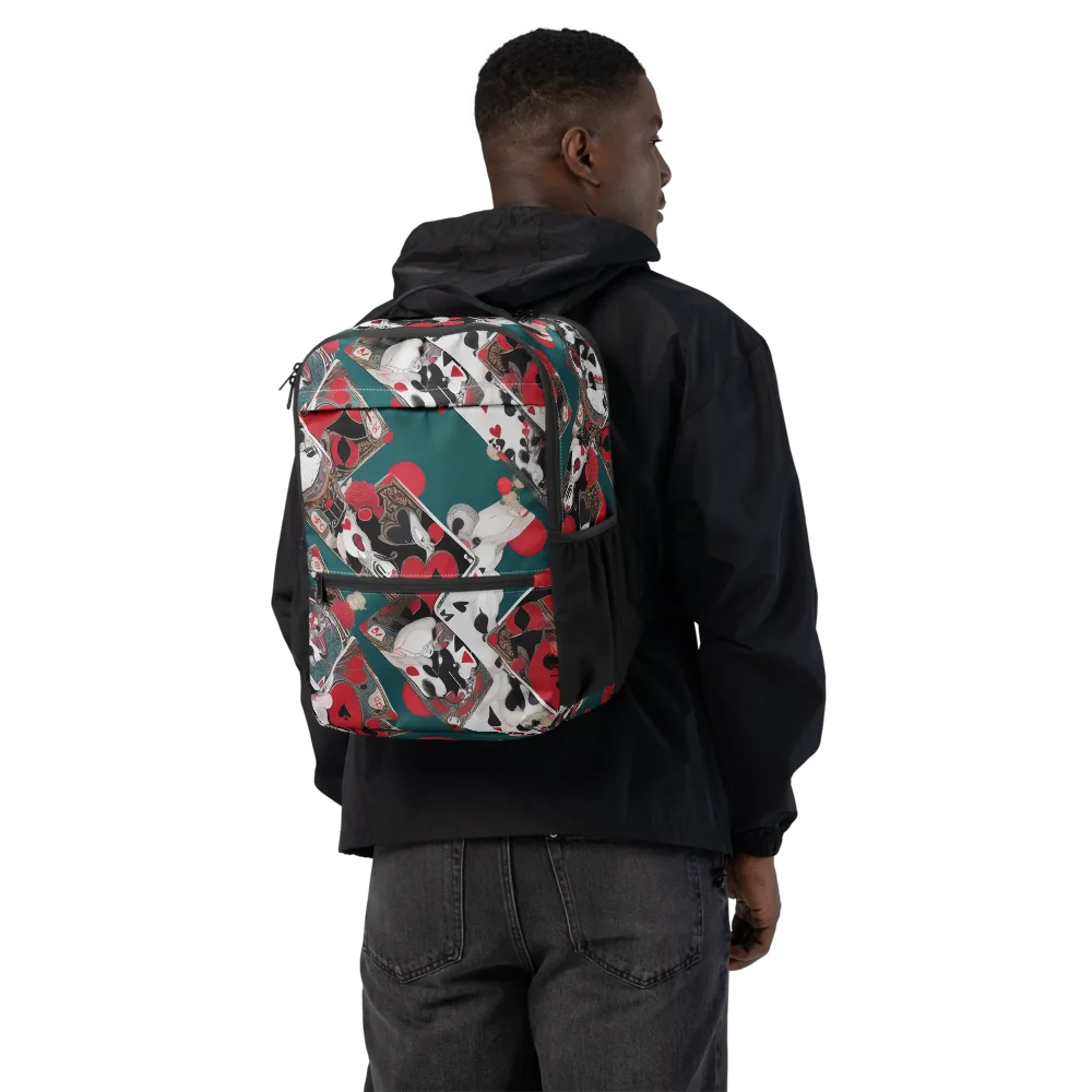Wonderland Wager on Utility Backpack — Back