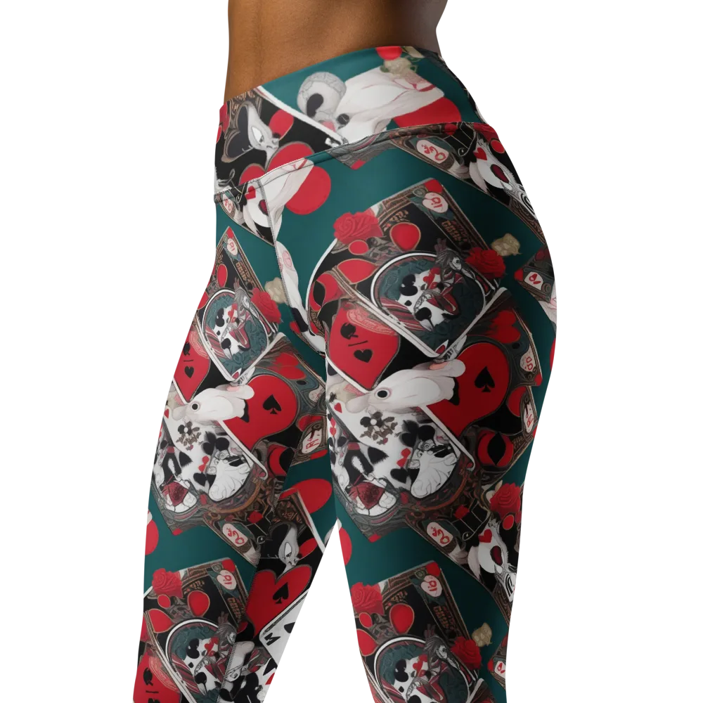 Wonderland Wager on Yoga Leggings — Left Front
