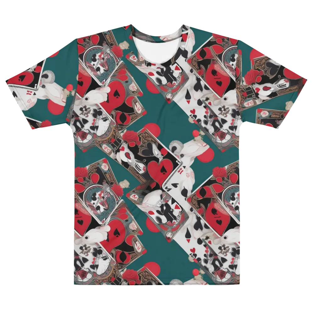 Wonderland Wager on Men's Cotton Crew Neck T-Shirt — Front