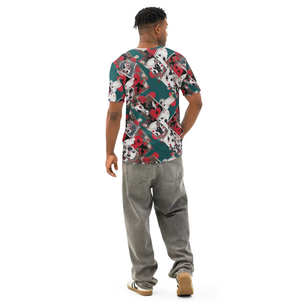 Wonderland Wager on Men's Cotton Crew Neck T-Shirt — Back