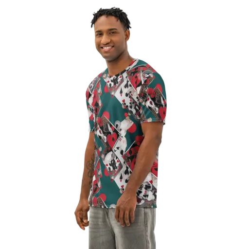 Wonderland Wager on a Men's Cotton Crew Neck T-Shirt
