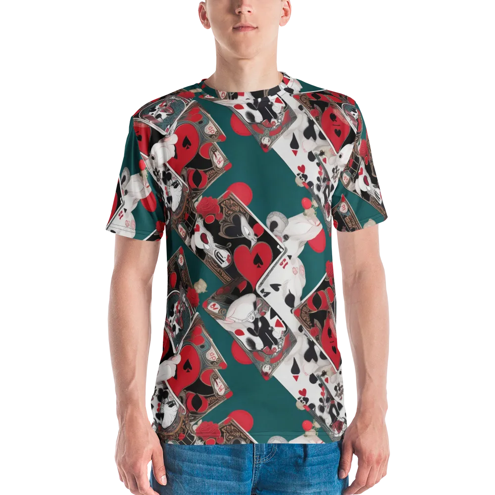 Wonderland Wager on Men's Crew Neck T-Shirt — Front