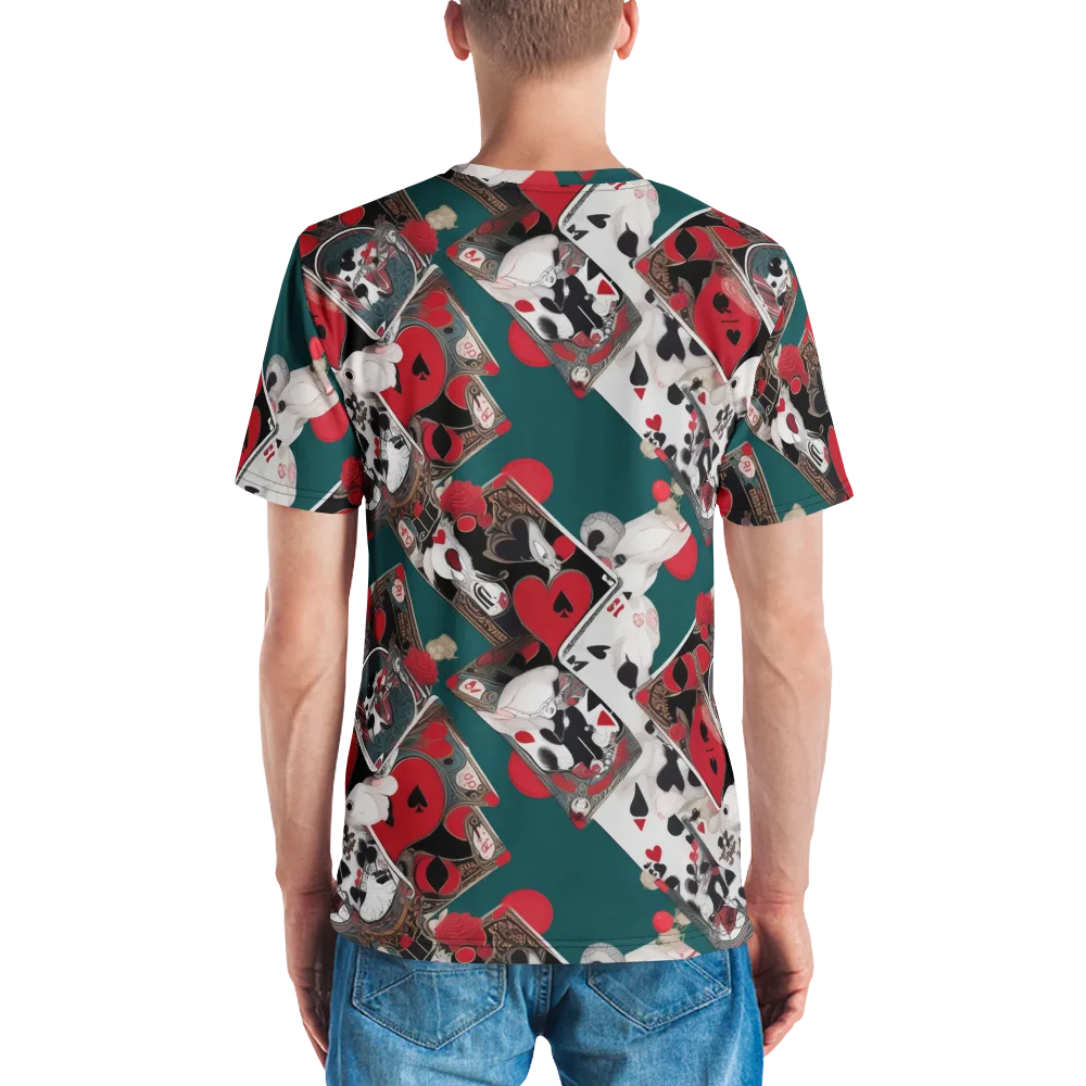 Wonderland Wager on Men's Crew Neck T-Shirt — Back
