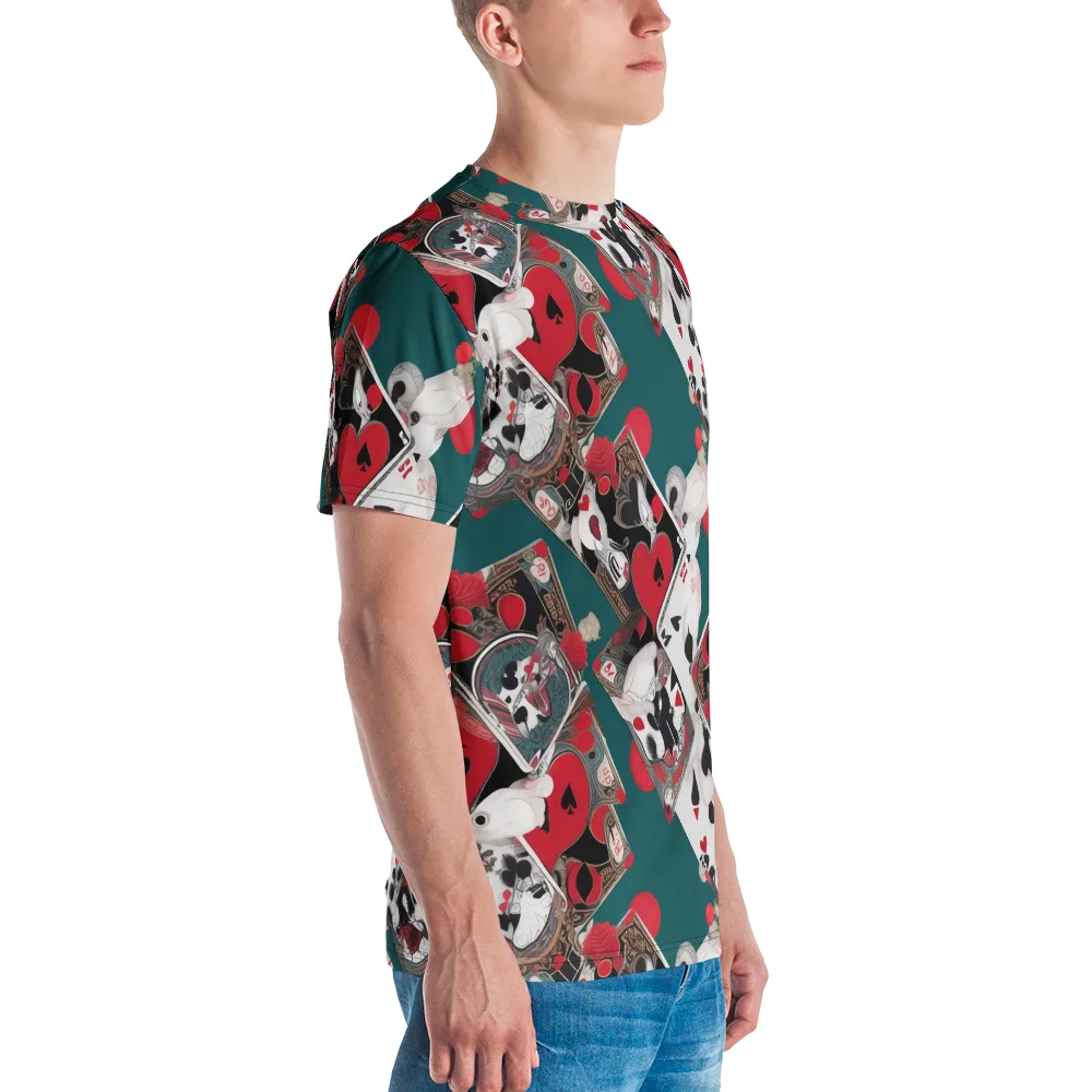 Wonderland Wager on Men's Crew Neck T-Shirt — Right