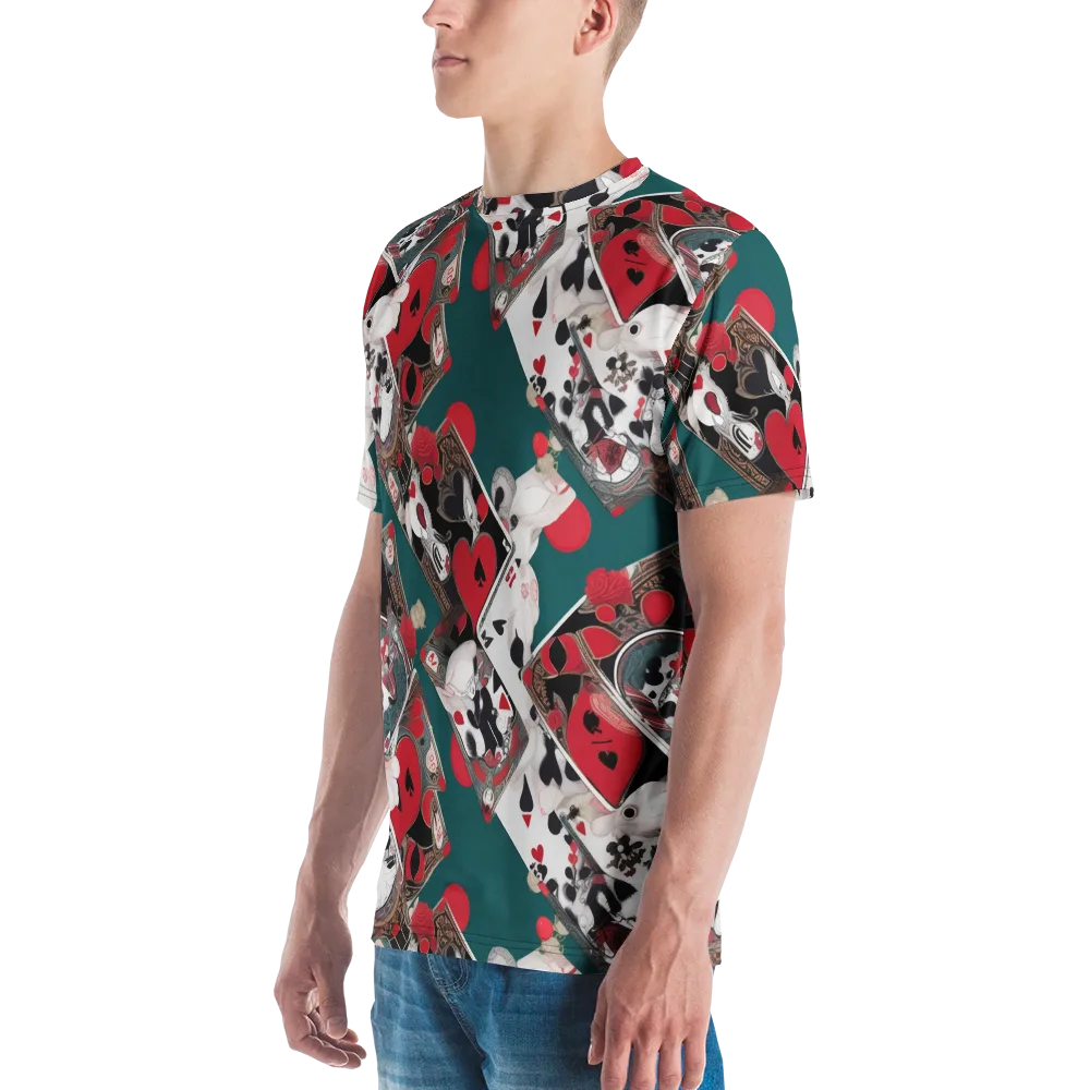 Wonderland Wager on Men's Crew Neck T-Shirt — Left